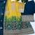 Yellow georgette readymade suit with jacquard print work