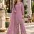 Lavender silk blend readymade suit with beads work