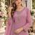 Lavender silk blend readymade suit with beads work