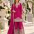 Rani pink chinon readymade suit with embroidery work