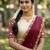 Beautiful South Indian Style Semi-Stitched Half Saree with Blouse and Dupatta for Women