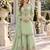 L green chinon readymade suit with embroidery work