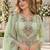 L green chinon readymade suit with embroidery work