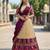 Beautiful South Indian Style Semi-Stitched Half Saree with Blouse and Dupatta for Women