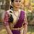 Beautiful South Indian Style Semi-Stitched Half Saree with Blouse and Dupatta for Women