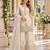 White viscose readymade suit with embroidery work