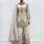 White viscose readymade suit with embroidery work