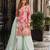 Sky chinon readymade suit with embroidery work