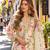 Beige chinon readymade suit with embroidery work