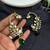 Gold Peacock Ear Cuff Earrings, Emerald Green Kundan Ear Climber,Bridal Statement Earrings