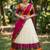 Beautiful South Indian Style Semi-Stitched Half Saree with Blouse and Dupatta for Women
