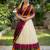 South Indian Style Half Saree with Blouse and Dupatta