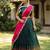 Beautiful South Indian Style Semi-Stitched Half Saree with Blouse and Dupatta for Women