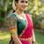 Beautiful South Indian Style Semi-Stitched Half Saree with Blouse and Dupatta for Women