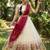 South Indian Style Half Saree with Blouse and Dupatta