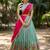 South Indian Style Half Saree with Blouse and Dupatta