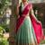 South Indian Style Half Saree with Blouse and Dupatta