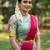 South Indian Style Half Saree with Blouse and Dupatta