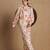 Elegant cream co-ord set with abstract floral and artistic print design