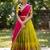 South Indian Style Half Saree with Blouse and Dupatta