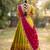 South Indian Style Half Saree with Blouse and Dupatta
