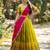 South Indian Style Half Saree with Blouse and Dupatta