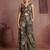 Elegant black printed muslin jumpsuit set