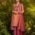 Designer pink fendi silk suit with hand cut-dana embroidery and dupatta