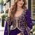Purple georgette readymade anarkali suit with zari & embroidery work