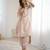 Elegant ivory organza kurta with hand-worked bead embroidery