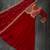 Red georgette readymade anarkali suit with zari & embroidery work