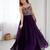 Wine floral embroidered georgette anarkali gown with flared pleated silhouette