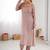 Dusty rose floral embroidered v-neck kurta pant set