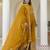 Mustard yellow embroidered anarkali gown with dupatta