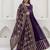 Royal purple embroidered anarkali gown with heavy dupatta