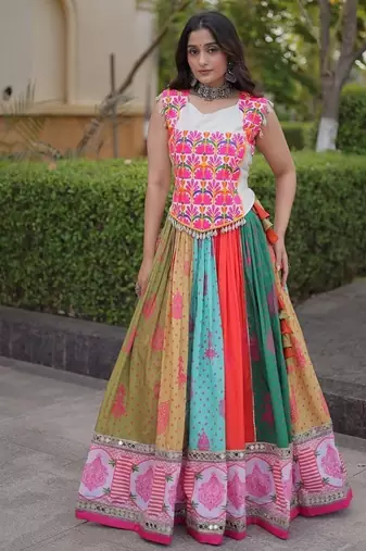 cotton printed lehenga choli - full stitched free size