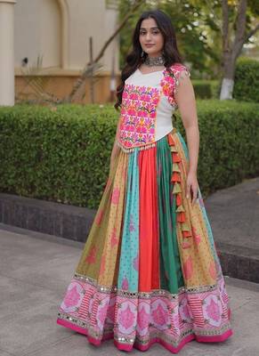 cotton printed lehenga choli - full stitched free size 3