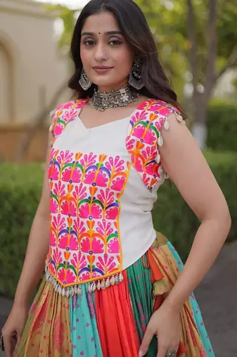 cotton printed lehenga choli - full stitched free size