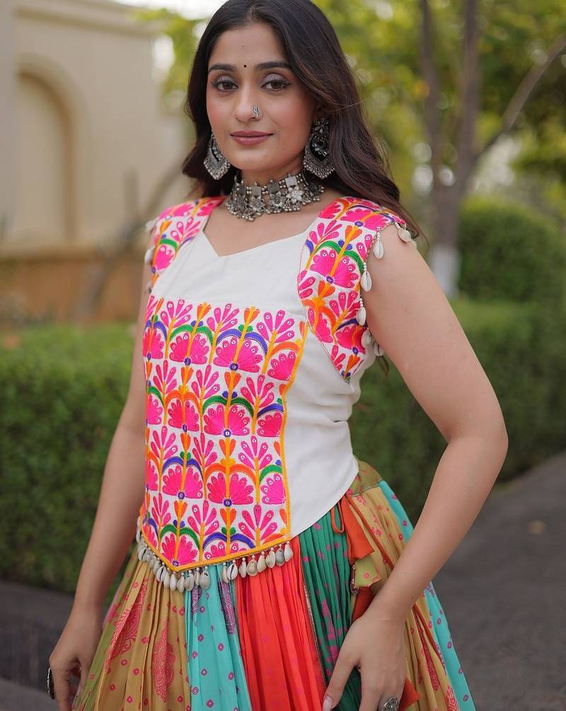 cotton printed lehenga choli - full stitched free size