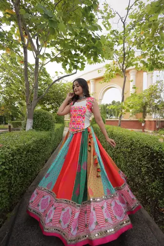 cotton printed lehenga choli - full stitched free size