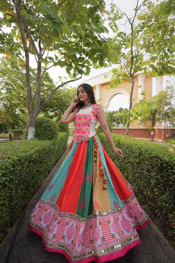 cotton printed lehenga choli - full stitched free size