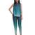 Blue gradient sleeveless pants set