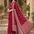 Women s wine premium rayon embroidered kurta pant set with dupatta | ethnic wear suit set