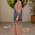 Peach rayon floral printed co-ord set for women