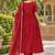 Red embroidered anarkali kurta set for women | premium rayon | ethnic wear with dupatta