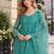 Blue siffon semi stitched suit with embroidery & sequence work
