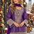 Purple silk blend readymade suit with embroidery & beads work