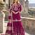 Purple chinon readymade suit with embroidery & mirror work