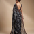 Black floral cotton silk ethnic saree