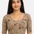 Warm beige wali printed inner cotton lining side (smocked) stretchable top readymade saree blouse